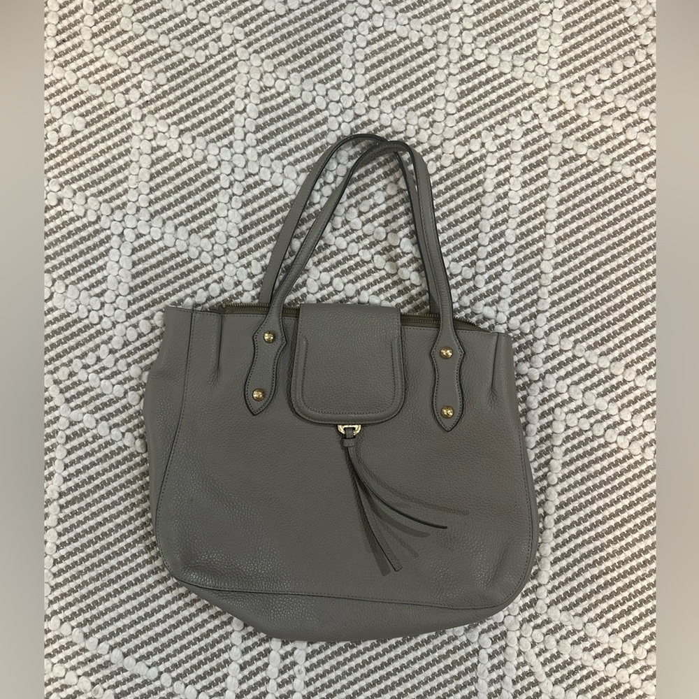 ANNABEL INGALL Beautiful Gray Leather Purse - Picture 3 of 8